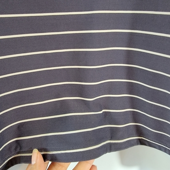 Bond-Eye Australia Tankini Sz 10 Gray/White Stripe Wired Bra Pleated Beach - Picture 5 of 9